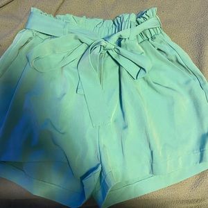 Blue Paperbag Shorts